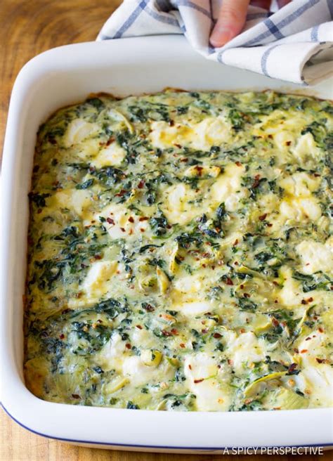 Spinach Artichoke Egg Casserole - A Spicy Perspective