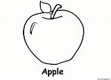 Apple Fruit S5057 Coloring Pages Printable sketch template