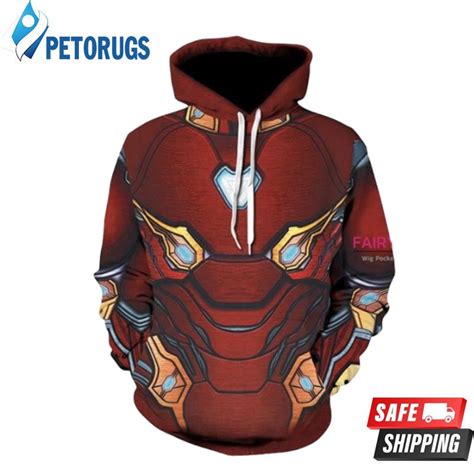 Marvel Hero Iron Man 3D Hoodie - Peto Rugs