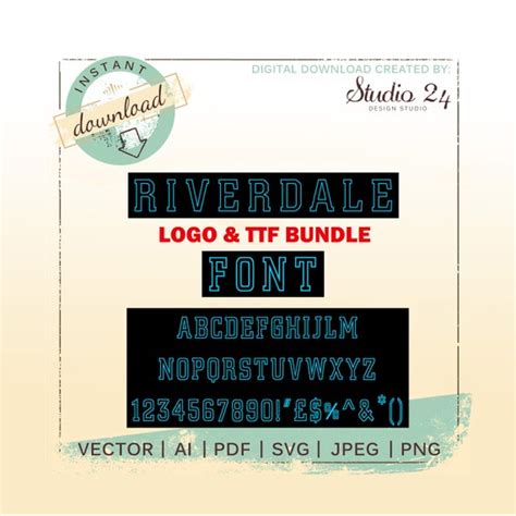 Riverdale Font Alphabet Font Riverdale SVG Silhouette Png | Etsy