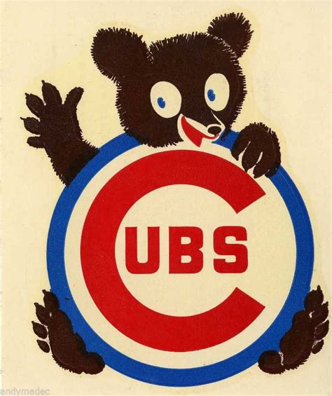 1960's Vintage Chicago Cubs Souvenir Window Decal Nice!!!! | Love of BASEBALL | Pinterest | Nice ...