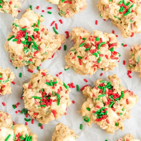 Christmas No Bake Cookies - Only 5 Ingredients