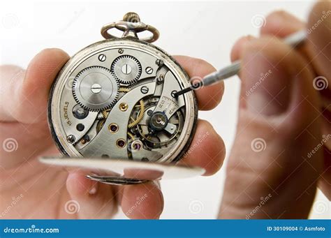 Pocket watch repair. stock photo. Image of machine, closeup - 30109004