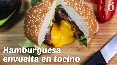 Hamburguesa Envuelta en Tocino con Queso - YouTube