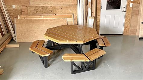 How To Build A Round Picnic Table And Benches | Brokeasshome.com