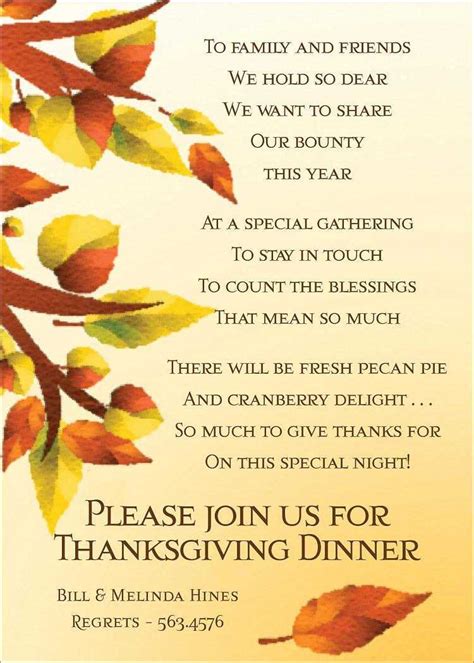 Thanksgiving Lunch Invitation Templates - Invitation Design Blog