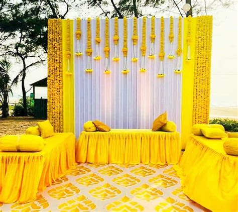 Top 5 Haldi Decoration Ideas for your grand celebration! | Haldi decoration ideas, Small wedding ...