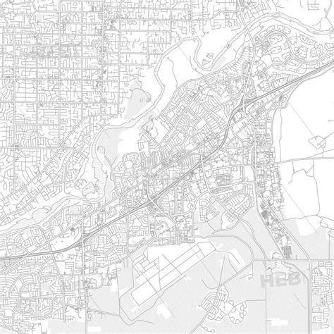 Rancho Cordova, California, USA, bright outlined vector map | HEBSTREITS Sketches | Map vector ...