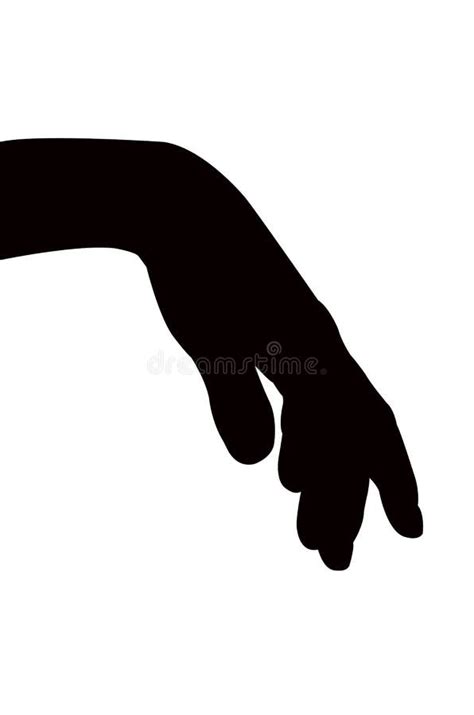 A Hand Black Color Silhouette Vector Stock Vector - Illustration of black, body: 180732074