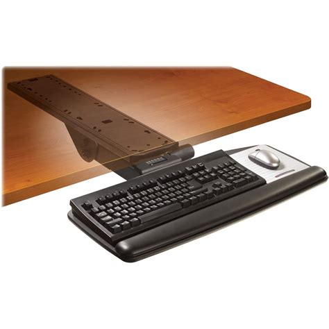 3M Easy Adjust Keyboard Tray with Keyboard and Mouse Platform Monk Office