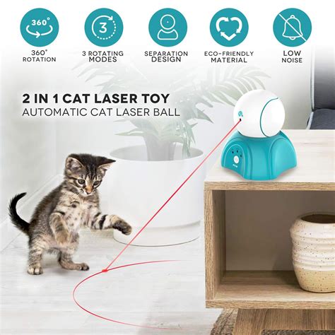 PETNF Cat Laser Toys, 3 in 1 Tumbler Interactive Cat Toys, Automatic ...