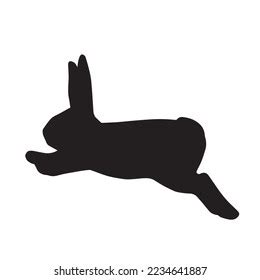 Silhouette Clip Art Jumping Rabbit Stock Vector (Royalty Free) 2234641887 | Shutterstock