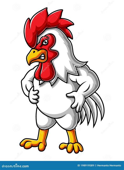 Angry rooster cartoon stock vector. Illustration of clip - 198919589