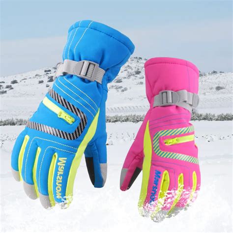 Marsnow Winter Professional Ski Gloves Girls Boys Adult Waterproof Warm Gloves Snow Kids ...