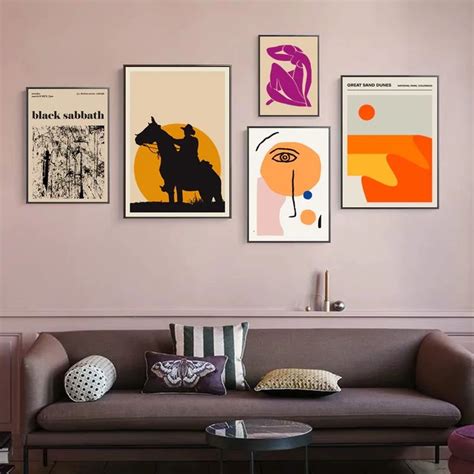 Retro Vintage Abstract Gallery Wall Art Posters Nordic Style Canvas Prints – NordicWallArt.co ...