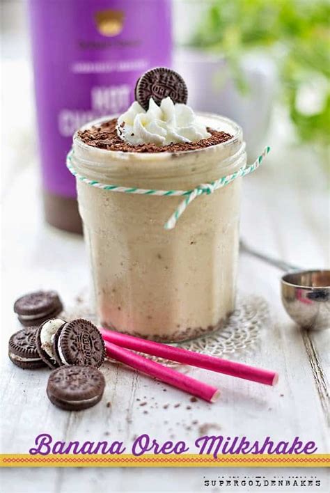 Banana Oreo Milkshake + Brown Bear Hot Chocolate Review - Supergolden Bakes