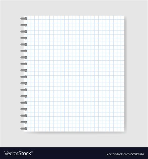 School notebook paper background Royalty Free Vector Image