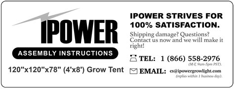 IPOWER Mylar Hydroponic Water Resistant Grow Tent Installation Guide