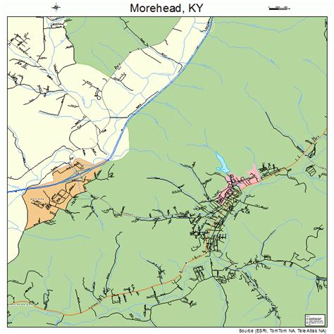 Morehead Kentucky Street Map 2153418