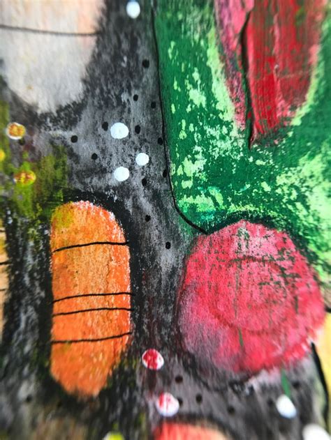 Abstract Red Green, Bright Painting, Colorful art, Original art, Mixed ...