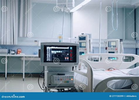 Sensor and Monitor System in Hospital Room, Measuring Patient S Vitals Stock Illustration ...