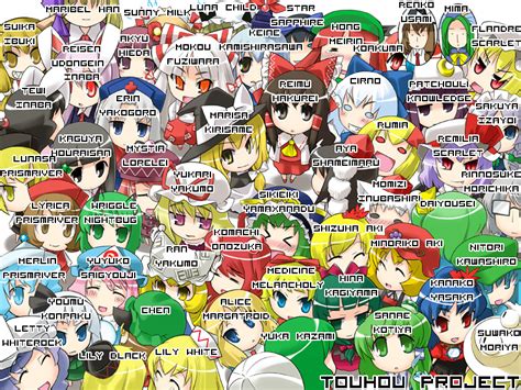 All Touhou Chars Named by Adantxo-kun on DeviantArt