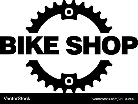 Bike shop service club logo template Royalty Free Vector