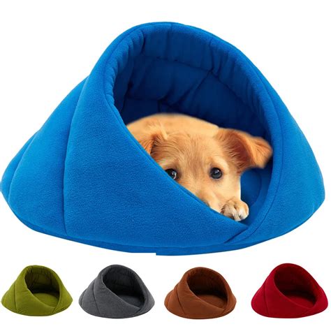 Pet Dog House Sleeping Bed Winter Warm Soft Fleece Winter Warm Pet Dog ...