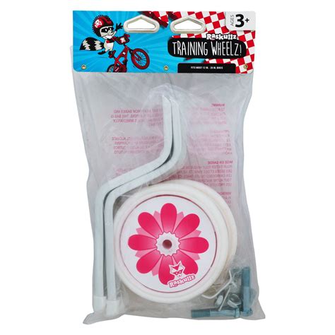 Raskullz Girl Pink/White Adjustable Bicycle Training Wheels - Walmart.com