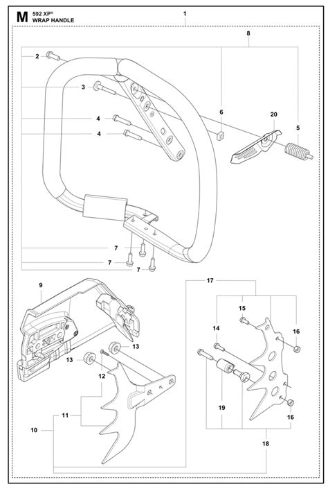 Husqvarna 592XP – Wrap Handle | Lawn & turfcare machinery parts