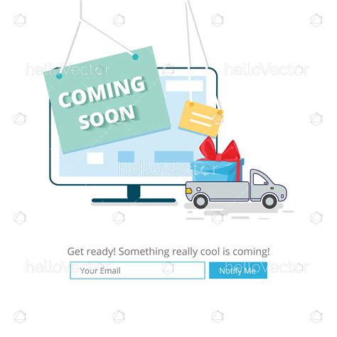 Coming soon landing page template - Download Graphics & Vectors