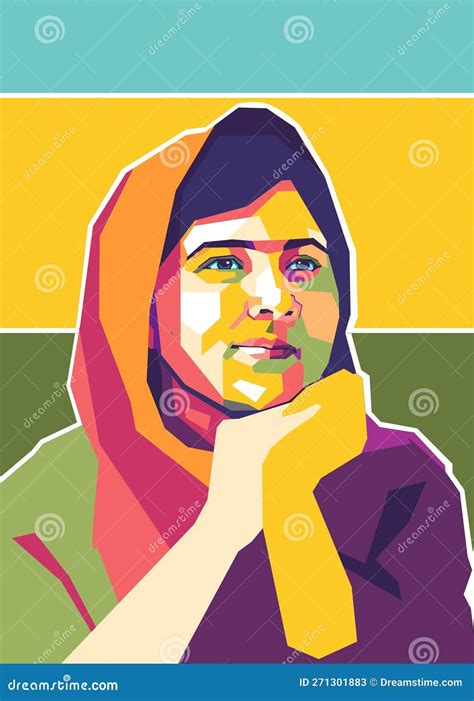 Malala Yousafzai pop art editorial stock photo. Illustration of yousafzai - 271301883