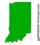 630 Map Of Indiana United States Clip Art | Royalty Free - GoGraph