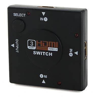 3-Port 1080P V1.3 HDMI Switch Hub for HDTV 260836 2018 – $5.99