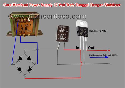 Cara Membuat Power Supply 12 Volt Menggunakan IC Stabilizer - Aflah Sentosa