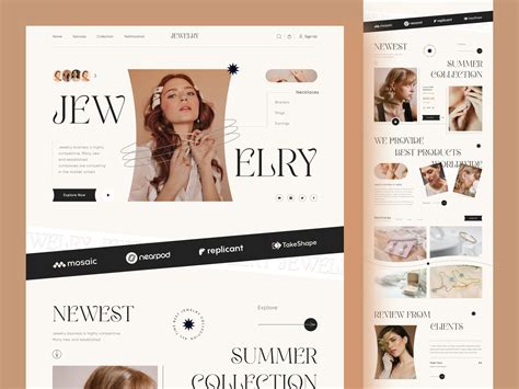 Jewelry Website Landing Page Design by Uix Shuvo on Dribbble