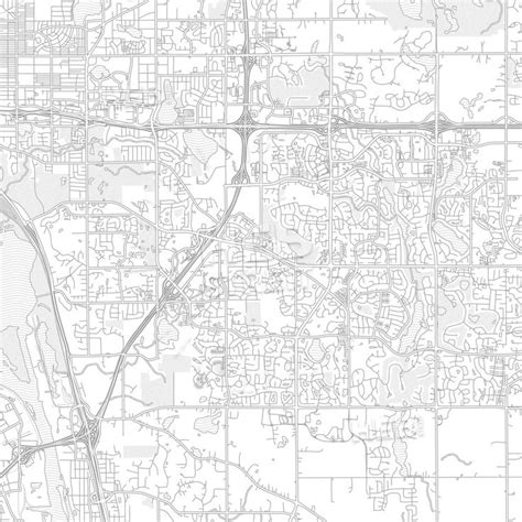 Woodbury, Minnesota, USA, bright outlined vector map | HEBSTREITS Sketches | Map vector ...