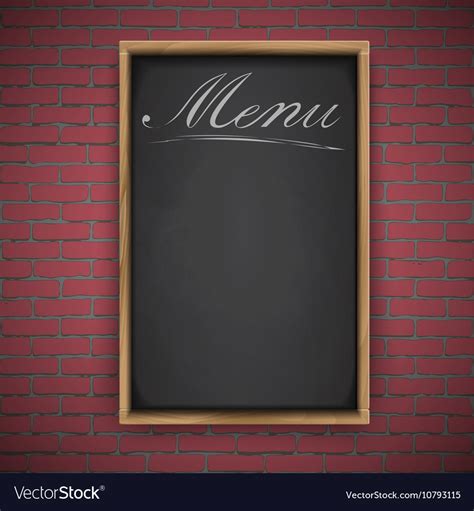 Menu chalkboard on white background Royalty Free Vector