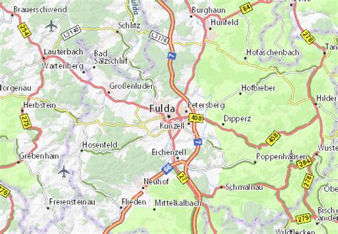 Map of Fulda - Michelin Fulda map - ViaMichelin