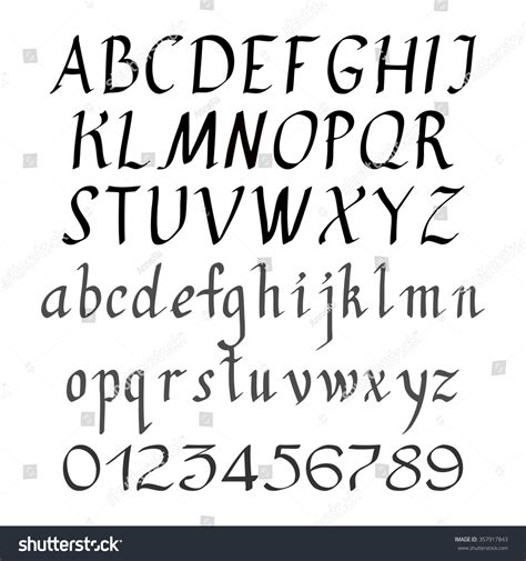 Set Uppercase Lowercase Fonts Figures Collection 库存矢量图（免版税）357917843 ...