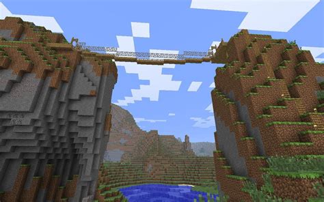 Rope bridge to nowhere : Minecraft