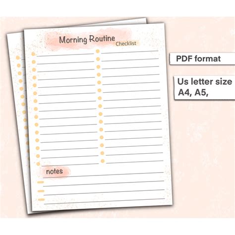 Morning Routine Printable, Printable Checklist, Daily Checkl - Inspire ...