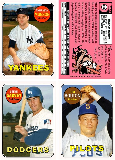 Bob Lemke's Blog: Checklist of my custom baseball cards, 1957-69