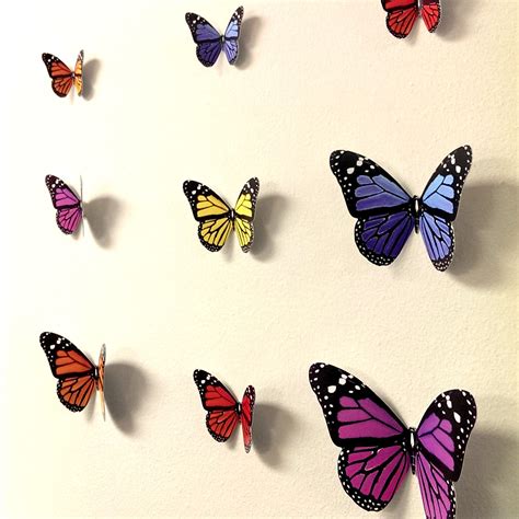 3D Monarch Butterfly Wall Stickers 7009 - Stickers Wall