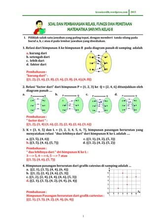 Latihan Soal Relasi Dan Fungsi Kelas 8 - Homecare24