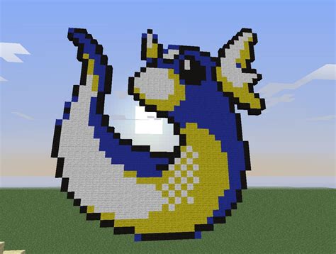 Dratini (Pokemon)- Pixel Art Minecraft Project