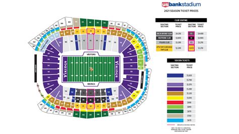 U.S. Bank Stadium Seating Chart and Map | Minnesota Vikings - vikings.com