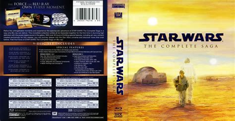 Star Wars - The Complete Saga Discs 1-6 - Bluray Back - Movie Blu-Ray ...