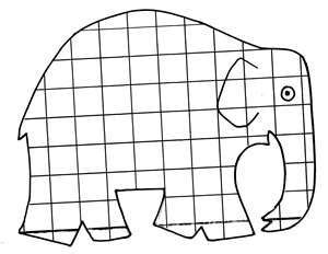 -Elmer The Elephant Colouring Page Elephant Template, Elephant Pattern, Elephant Theme, Elephant ...