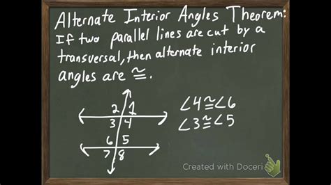 Theorems about Parallel Lines - YouTube